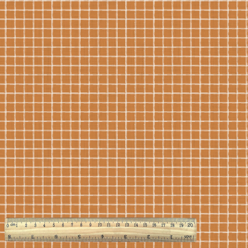 Printed Cotton JULES Brown Sugar / White